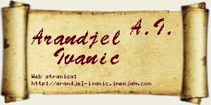Aranđel Ivanić vizit kartica